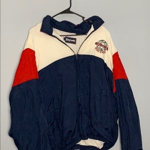 White Blue and Red Track Jacket